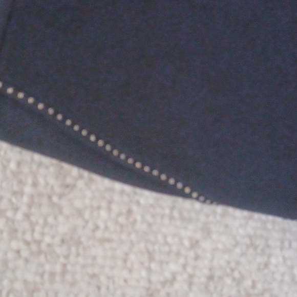 Holiday studded pants with slit in legs back zipper flare 100 polyester size 38 - Picture 8 of 12